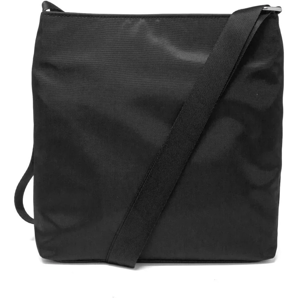 Women's Black Nylon Crossbody Bag Purse with Adjustable Shoulder Strap